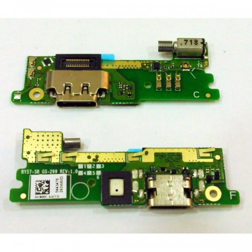 Placa auxiliar con conector tipo C, micrófono y vibrador para Sony Xperia XA1, G3121 (1307-3267) flex