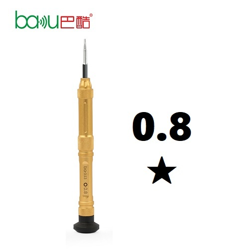 Destornillador Baku 353 de Gran Calidad Punta Estrella 0.8★ / ORO