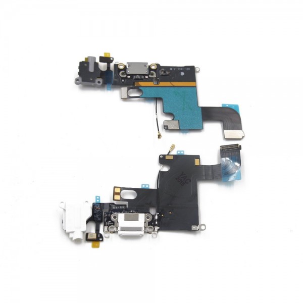 Flex con conector de carga lightning / conector de audio y micrófono con Cable Coaxial iPhone 6G