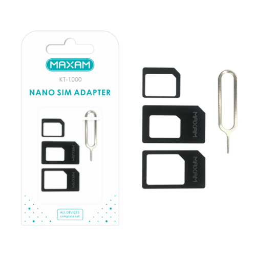 Adaptador Set Nano Sim 4 en 1 / KT-1000 / MAXAM