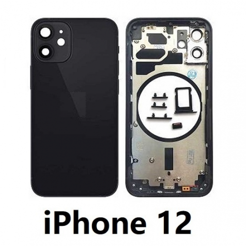 Chasis De Pantalla / Tapa Con Marco Para IPhone 12 (NEGRO)