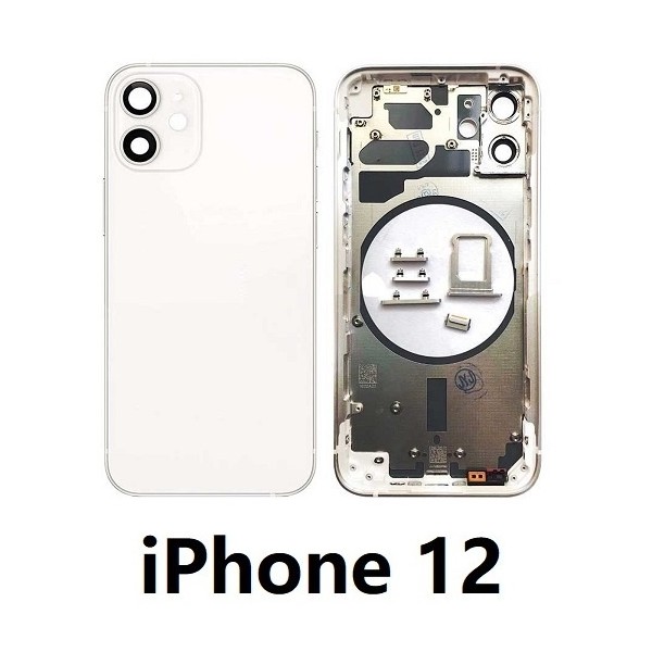 Chasis Completo con tapa y marco Iphone 12 Blanco