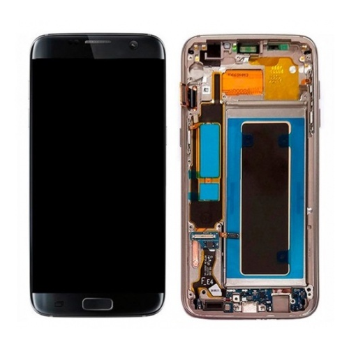 N178 Pantalla Completa Original LCD Y Táctil Con Marco Para Samsung Galaxy S7 Edge G935f Negro desmontaje