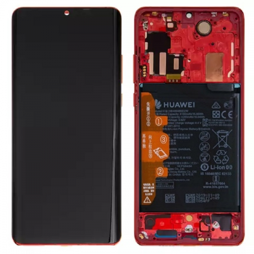 Pantalla Completa Original Con Marco Y Batería Para Huawei P30 Pro ROJO (Service Pack)-02354NAD