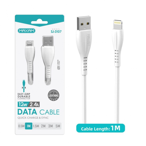 N132 Cable Lightning IPhone De 1 Metro 2.4A / SJ-3107 / MAXAM