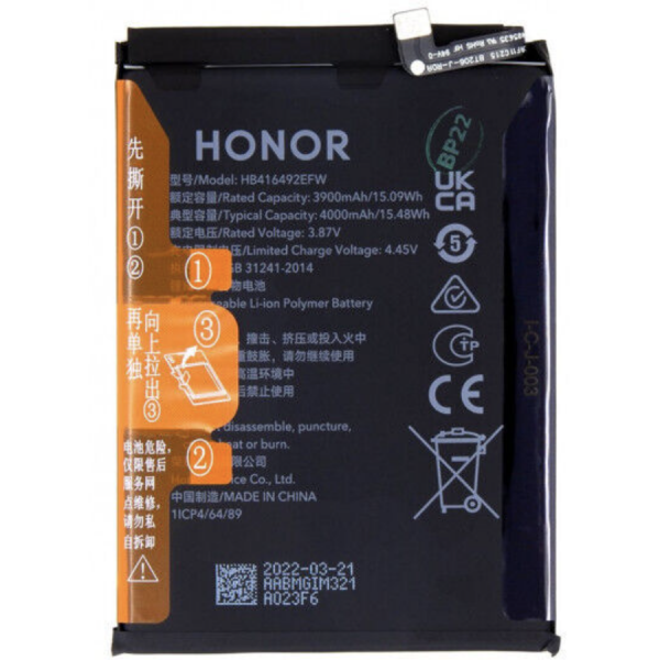 Bateria Original Huawei Honor X8 TFY-LX1 (HB416492EFW) desmotaje grado a