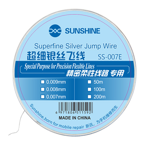 SUNSHINE SS-007E  Linea Alámbrica De Cobre 0.007mm Cubierto de estaño para realizar empalmes en tramos dañados