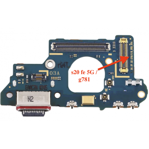 Placa De Conector De Carga Tipo C Con Micrófono Para Samsung Galaxy S20 FE 5G SM-G781B Original