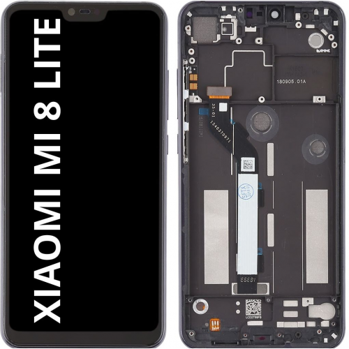 N159  Pantalla Completa Tactil Y LCD Con Marco Para Xiaomi MI 8 LITE (NEGRO)