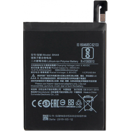 N347 Batería BN48 Para XIAOMI REDMI NOTE 6 / Redmi Note 6 Pro De 3900mAh