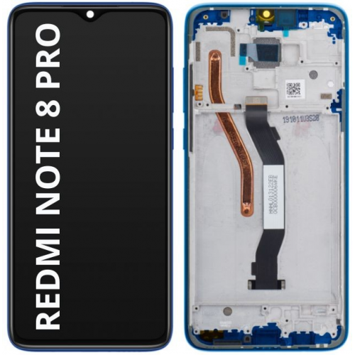 Pantalla Completa Con Marco Para Xiaomi Redmi Note 8 Pro Calidad PREMIUM Color Azul