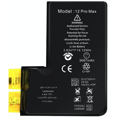Repuestos Batería Litio Para iPhone 12 Pro Max Sin Flex Ni Chip De 3687mAh - Calidad Premium