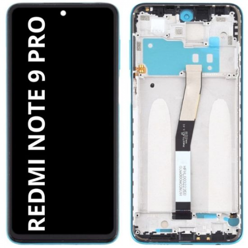 Pantalla Con Marco Para Móvil Xiaomi Redmi Note 9 Pro LCD y Táctil Completa Calidad PREMIUM - Azul