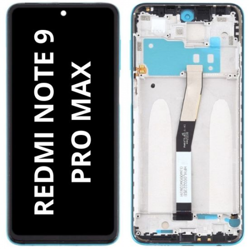 Pantalla Con Marco Para Móvil Xiaomi Redmi Note 9 Pro Max LCD y Táctil Completa Calidad PREMIUM - Verde