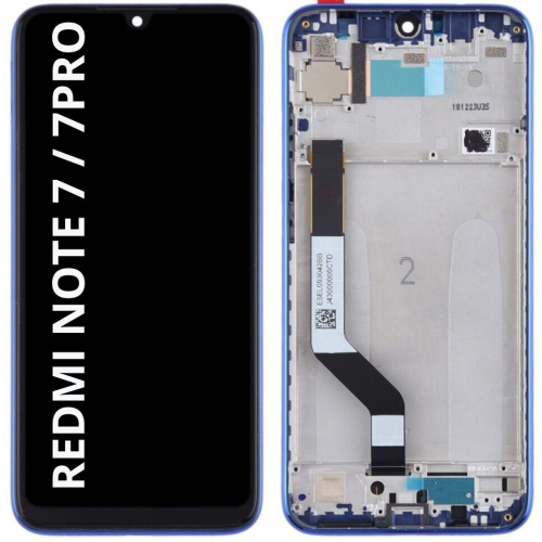 Pantalla Completa Calidad Premium Tactil Y LCD Con Marco Para Xiaomi Redmi Note 7 -  Xiaomi Redmi Note 7 PRO - AZUL