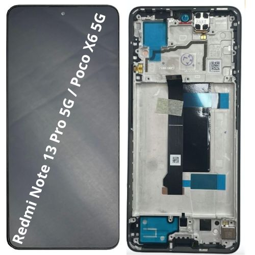 Pantalla Completa Con Marco Para Xiaomi Redmi Note 13 Pro 5G (2312DRA50C) / Poco X6 5G (2311DRK48G) - ORIGINAL