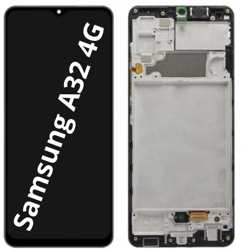 Pantalla Completa Con Marco Para Samsung Galaxy A32 4G A325 - NEGRO - ORIGINAL