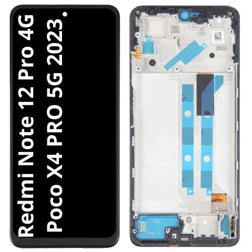 Pantalla Service Pack Completa Con Marco Para Xiaomi Redmi Note 12 Pro 4G - Poco X4 PRO 5G 2023 ORGINAL