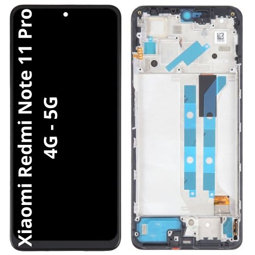 Pantalla Service Pack Completa Con Marco Para Xiaomi Redmi Note 11 Pro 4G - Xiaomi Redmi Note 11 Pro 5G ORGINAL