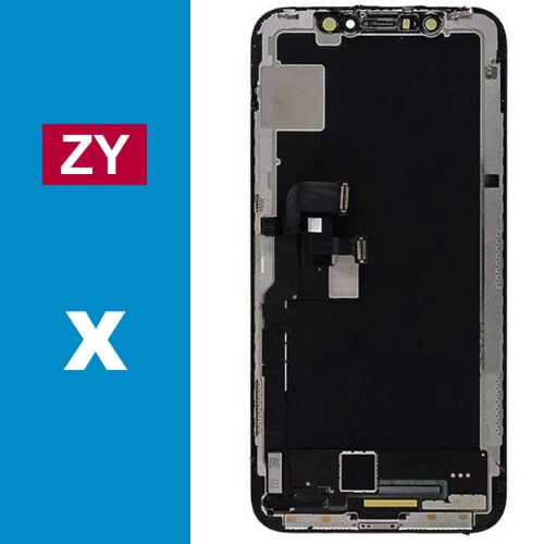 Pantalla para iPhone X negra completa dura ZY-A-SI Incell LCD 1080p calidad premium - NEGRO