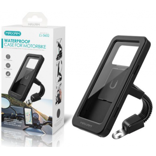 Soporte para móvil en caja Impermeable Para Motocicleta / Bicicleta NEGRO ZJ-3602