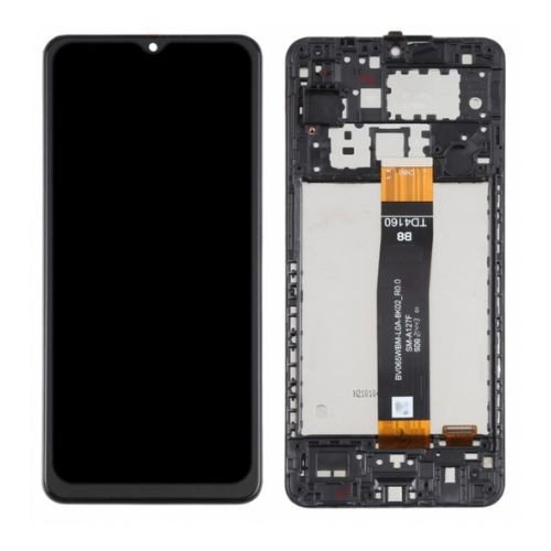 Pantalla Con Marco Para Samsung Galaxy A12 2021 / A127 - NEGRO (Versión: CDOT)