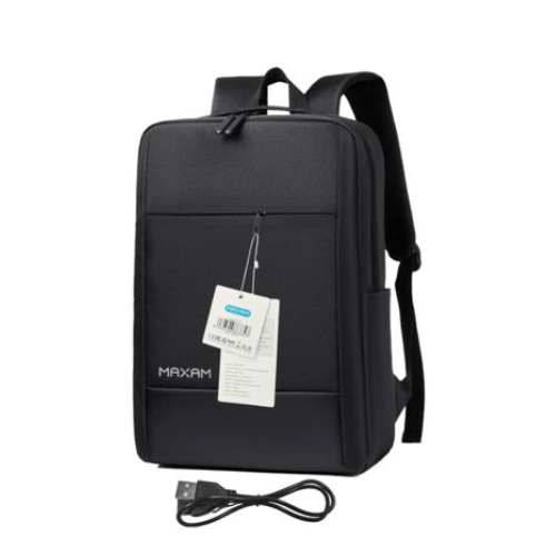 LB-2151 Maxam Mochila Oxford Antirrobo De Hombre Impermeable 15.6 Con Cable De Extension USB 2,0