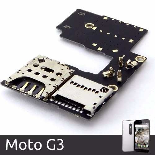 Flex Lector SIM+Lector Tarjeta SD para Moto G3 Xt1541 Xt1542